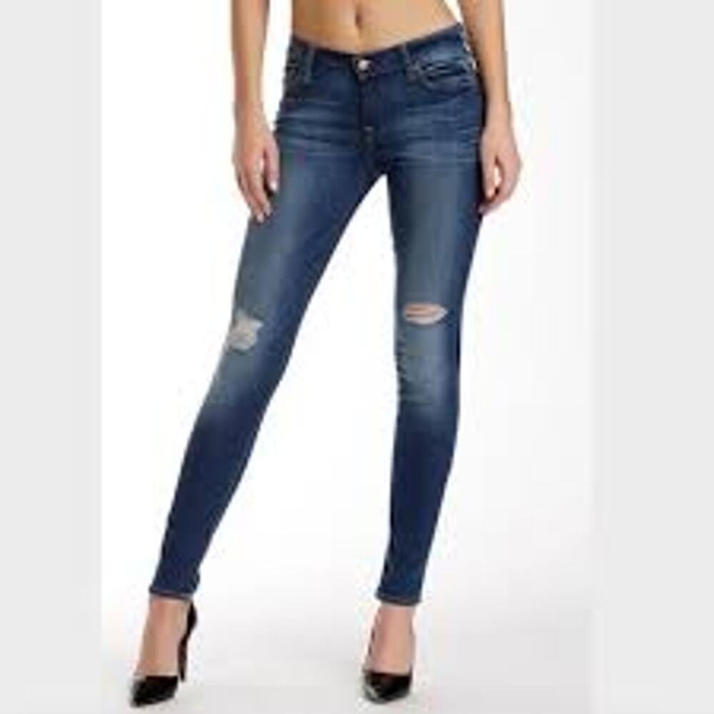 7 For All Mankind Gwenevere Skinny Distressed Jeans Size 27 (B130185)